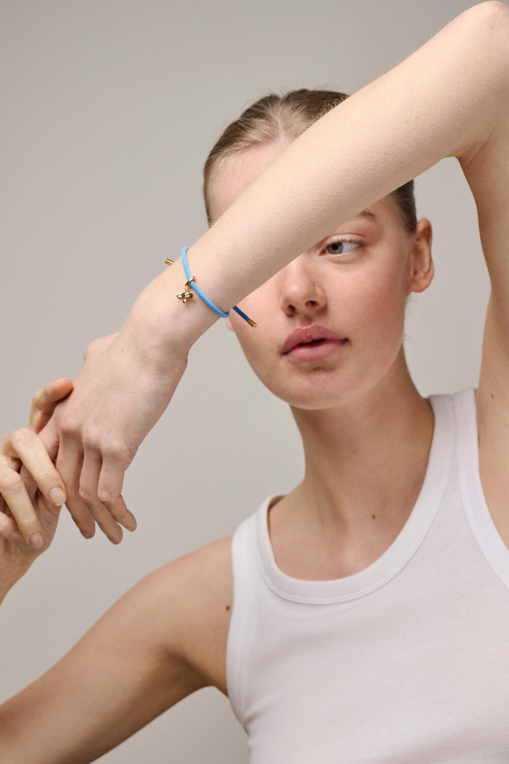 Color Cord armbånd - Steel Blue